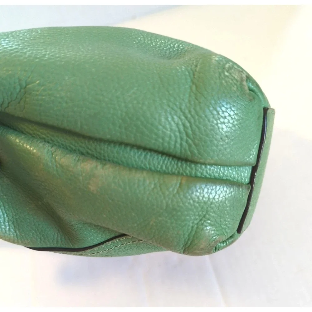 Rare Authentic Vtg Coach Penelope Shoulder Bag Leaf Green Pebbled Leather - Picture 6 of 11